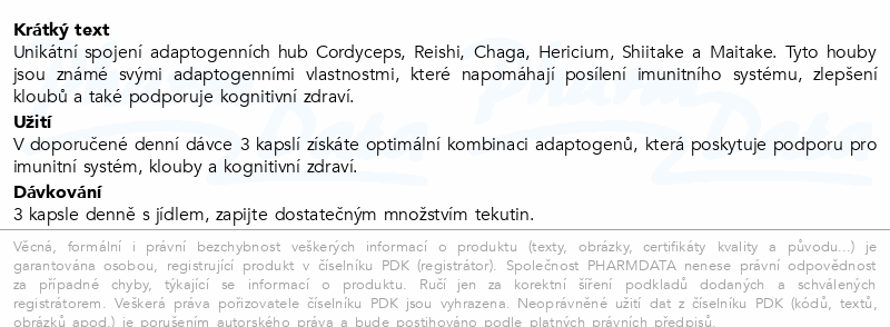 WoldoHealth Komplex vitálních hub cps.120