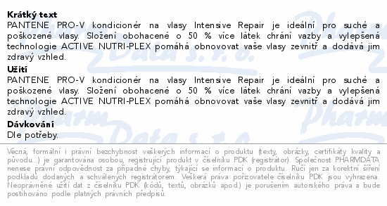 Pantene Pro-V Active Nutri-Plex kondicioner 800ml