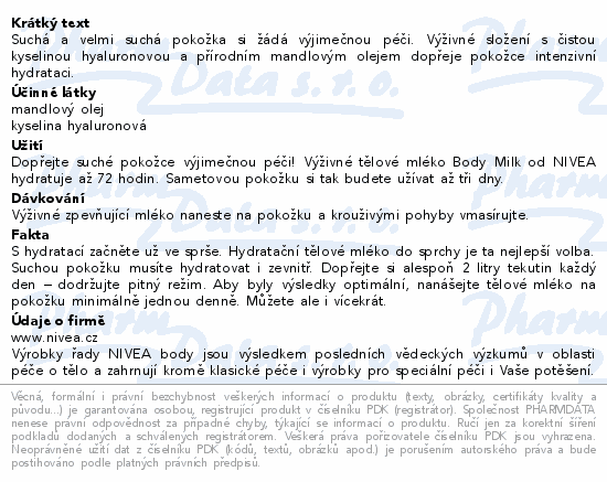 NIVEA Rich Nourishing tělové mléko 250ml 80201