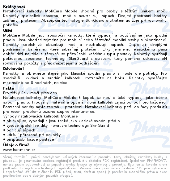 MoliCare Mobile Inkon.kalh.natahovací 6k L 14ks