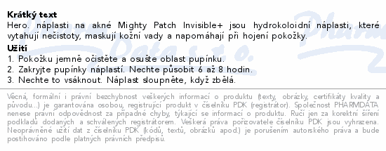 Hero. Mighty Patch Invisible+ náplasti 24ks