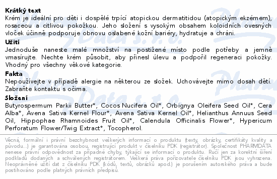 Wooden Spoon Zklidň. krém z oves. vloček BIO 100ml