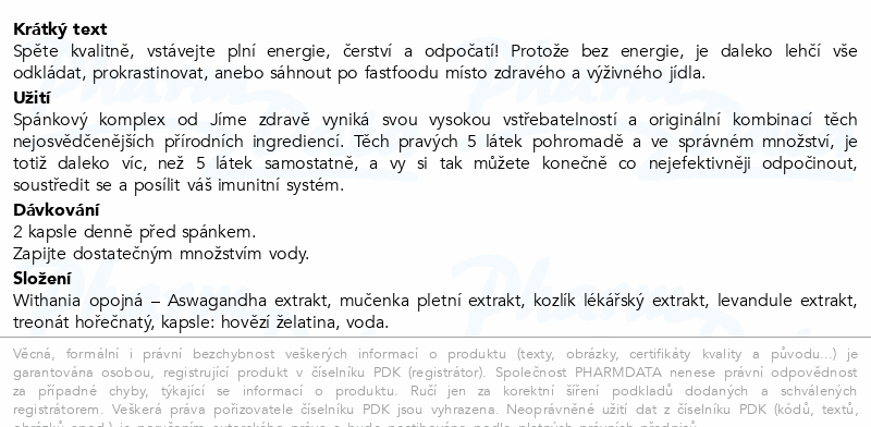 JZ Spánkový komplex cps.60