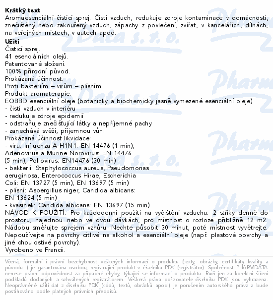 PURESSENTIEL Čisticí sprej 41 esenciál.olejů 75ml