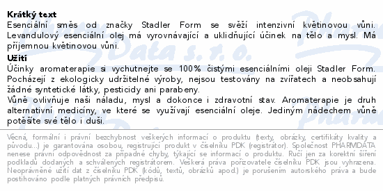 STADLER FORM Lavender esenciální olej 10ml