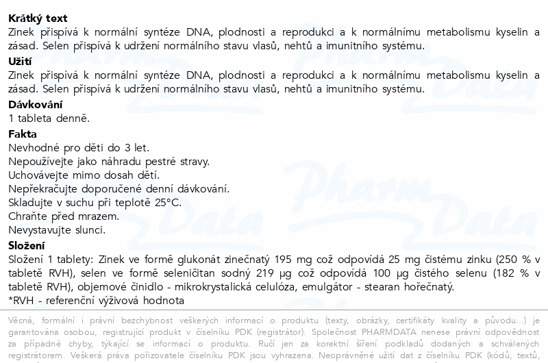 Edenpharma Zinek Selen forte tbl.60