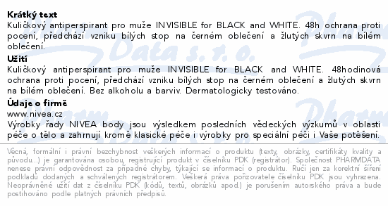 NIVEA MEN Black&White Invisible AProll-on50ml82245