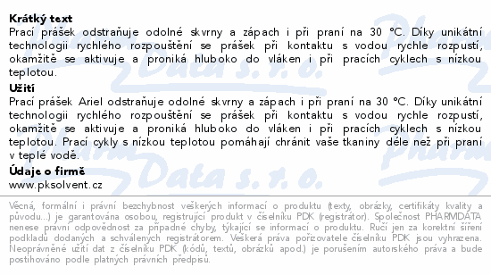 Ariel Alpine Fresh prášek na praní box 3.465kg