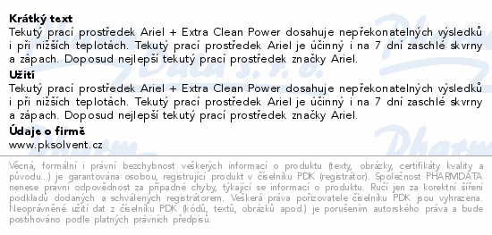 Ariel Plus Extra Stain Removal gel na praní 2250ml