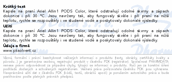 Ariel Color gelové kapsle na praní 70ks