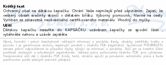 KAPSÁČEK Ochranný obal na dětskou kapsičku béžová
