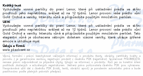Lenor Gold Orchid vonné perličky 495g