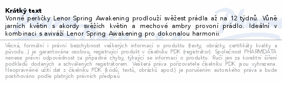 Lenor Spring Awakening vonné perličky 495g