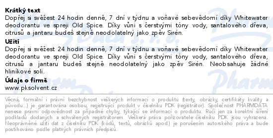 Old Spice WhiteWater deo sprej XXL 250ml