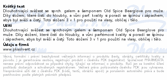 Old Spice Bearglow sprchový gel 3v1 XL 1000ml