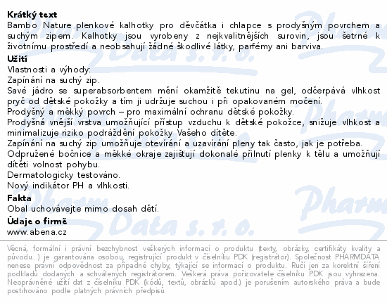 Bambo Nature 7 dět.plenkové kalhotky 18+ kg 40ks