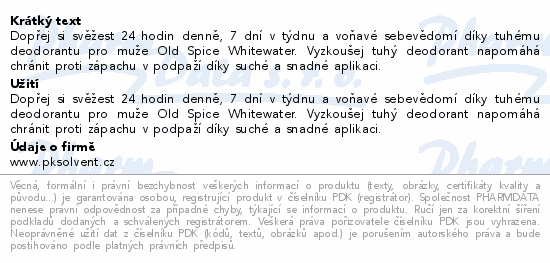 Old Spice WhiteWater deo stick 50ml