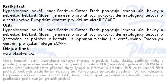 Lenor Sensitive Cotton Fresh aviváž 2x987ml