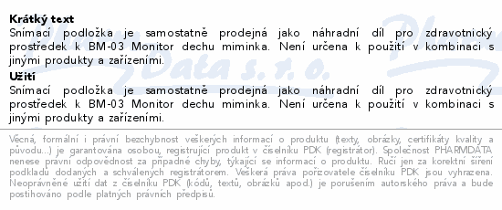 Nanny BM-03D Snímací podložka