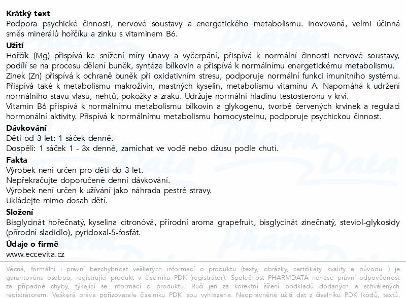 Ecce Vita Pro Hořčík-Zinek-B6 31x4.8g