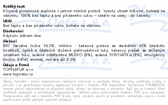 Topnatur SLIM&FIT čočkové chlebíčky mléč.poleva70g
