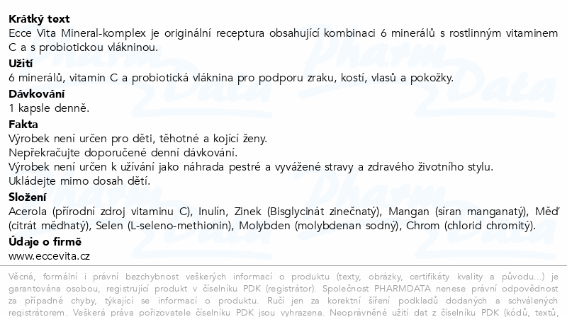 Ecce Vita Pro Mineral-komplex cps.30
