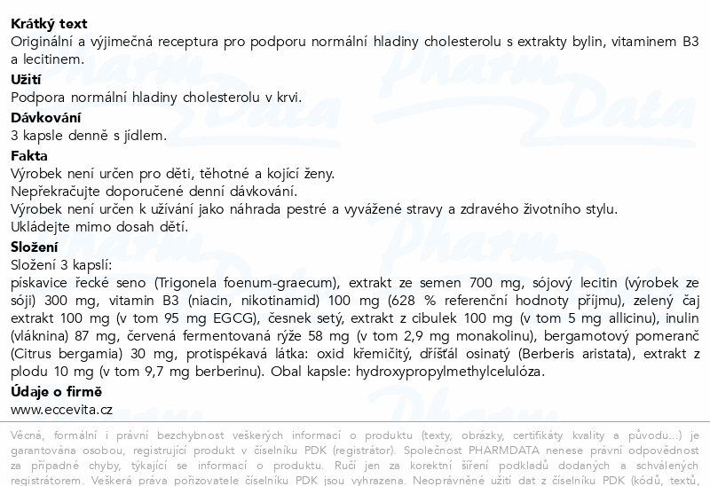 Ecce Vita Pro Cholesterol cps.90
