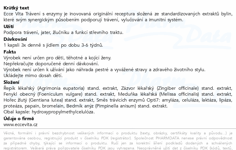 Ecce Vita Pro Trávení s enzymy cps.90