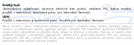 Rukavice vyš.Sempermed Safe Nitrile nepudr.S/100ks
