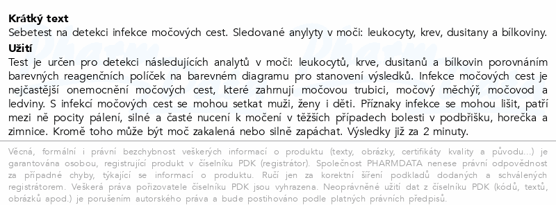 ALLTEST Test infekce močových cest 3ks