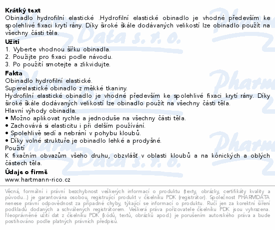 Hartmann Hydrofilní elastické obinadlo 8cmx4m 1ks