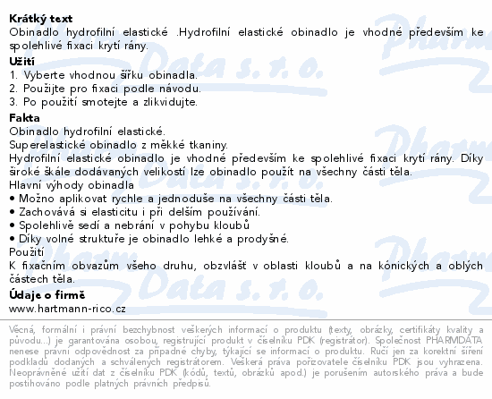 Hartmann Hydrofilní elastické obinadlo 6cmx4m 1ks