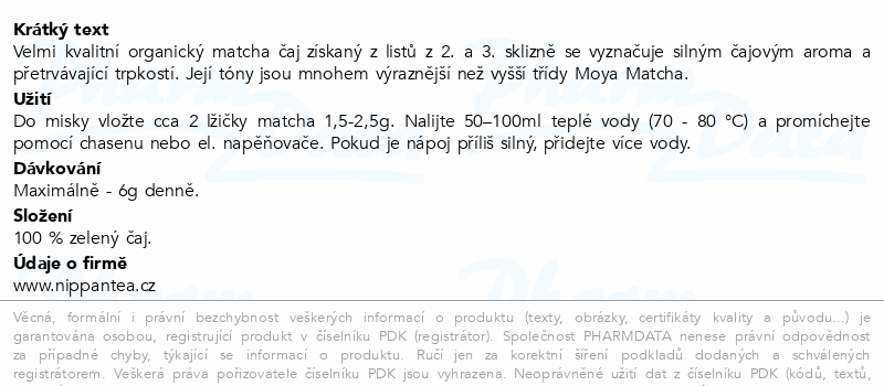MOYA Matcha Daily Japanese Green Tea BIO 100g