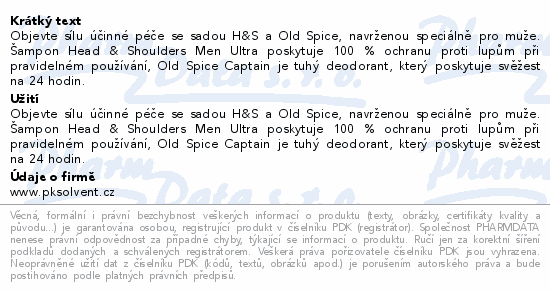 H&S Old Spice Gentlemans Xmas dárková sada