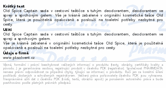 Old Spice Captain Xmas dárková sada v tašce