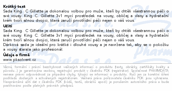 King C Gillete Xmas dárková sada