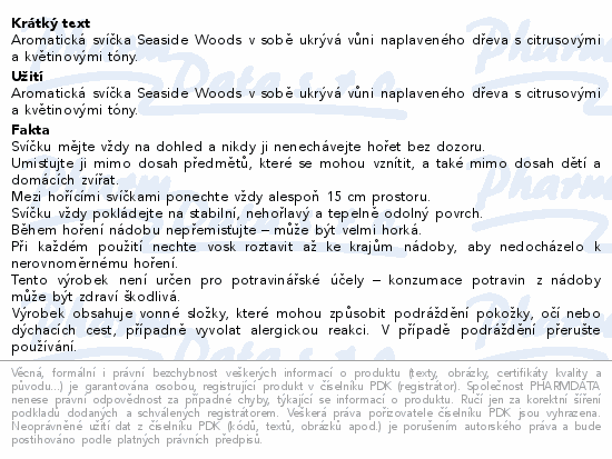Yankee Candle Seaside Woods vonná svíčka 104g