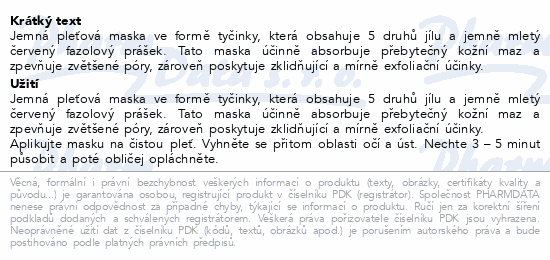 Madagascar Centella jemná pleť.maska v tyčince 27g