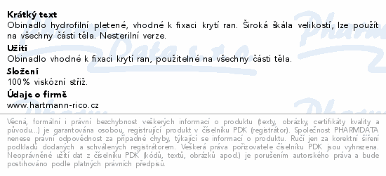 Hartmann Hydrofilní neelast.obinadlo 12cmx10m 10ks