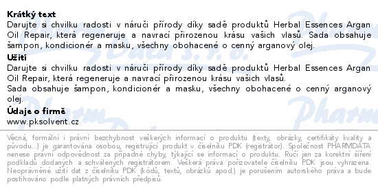 Herbal Essences Argain Oil Xmas dárková sada