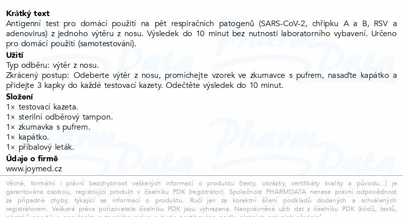 DeepBlue 5v1 antigenní test 1ks