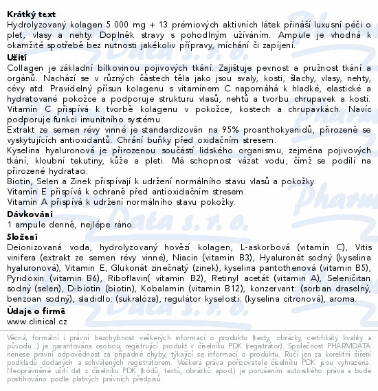 Clinical Collagen beauty elixir shots 14x25ml