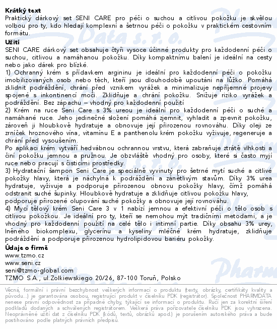 Seni Care dárkový set II 4x20ml