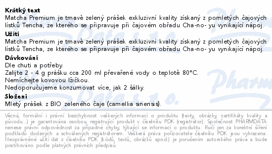 Allnature Matcha BIO 1000g