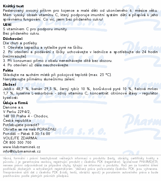 Hami Borůvka Černý rybíz kapsička 100g 6m+