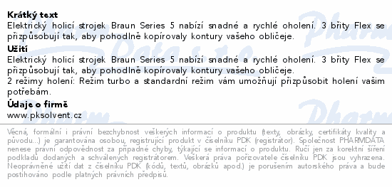 Braun Series 5 S5 holicí strojek