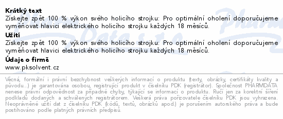 Braun Series 3+ 32B náhradní hlavice