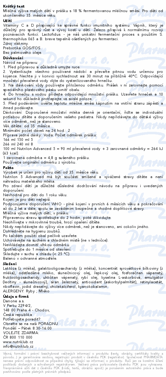 Nutrilon Advanced 5 6x800g