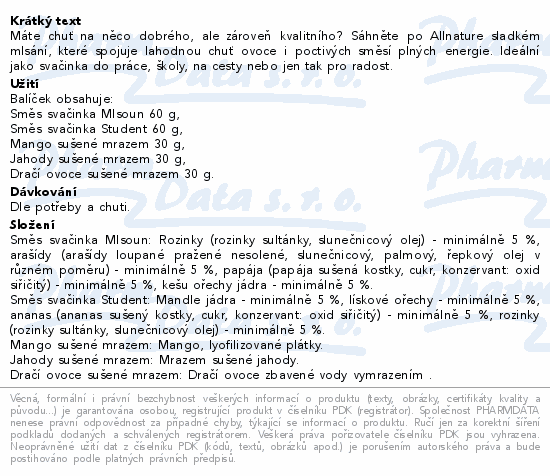 Allnature Sladké mlsání balíček