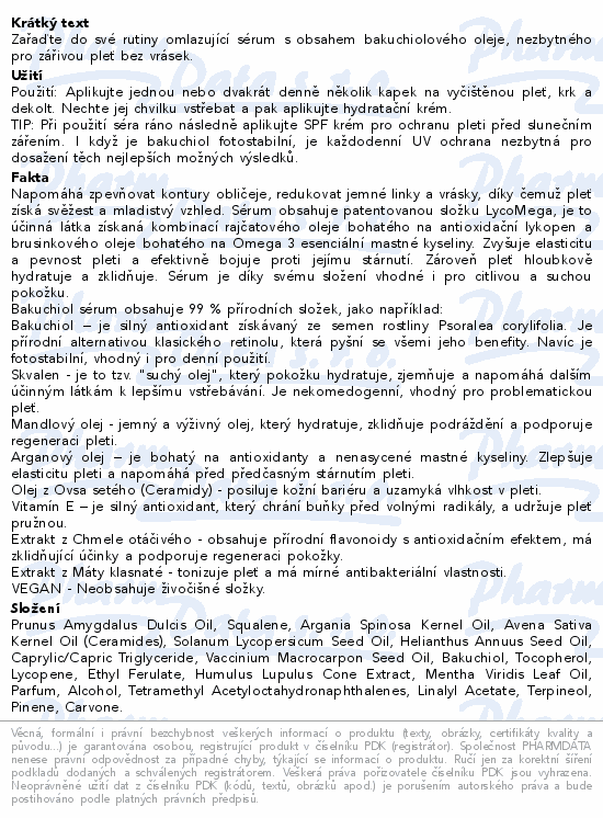 VIVADERM Bakuchiol +ceramide Anti-age sérum 30ml